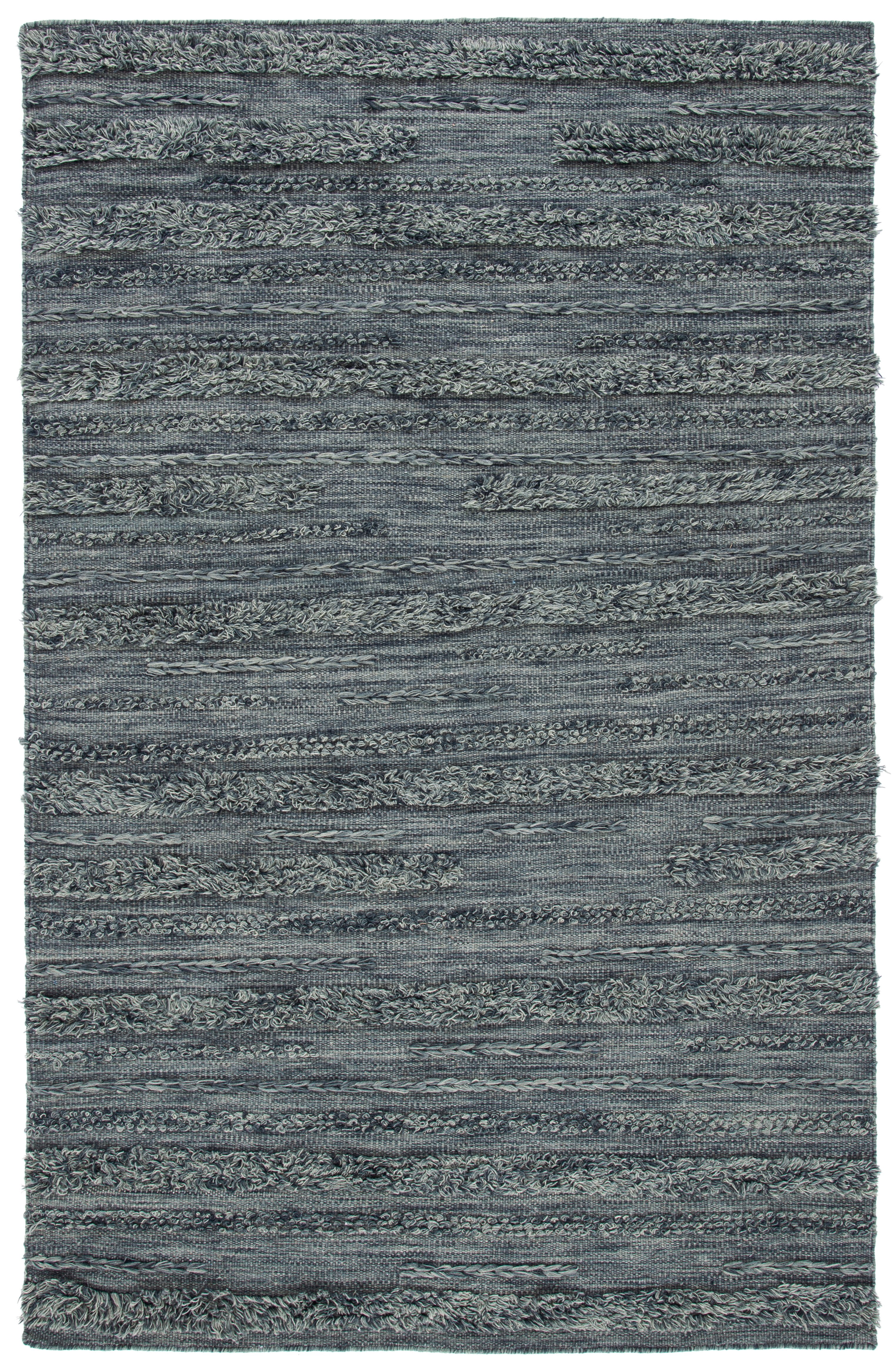 SAFAVIEH Vermont Zavanna Striped Area Rug, Charcoal/Ivory, 4' x 6'