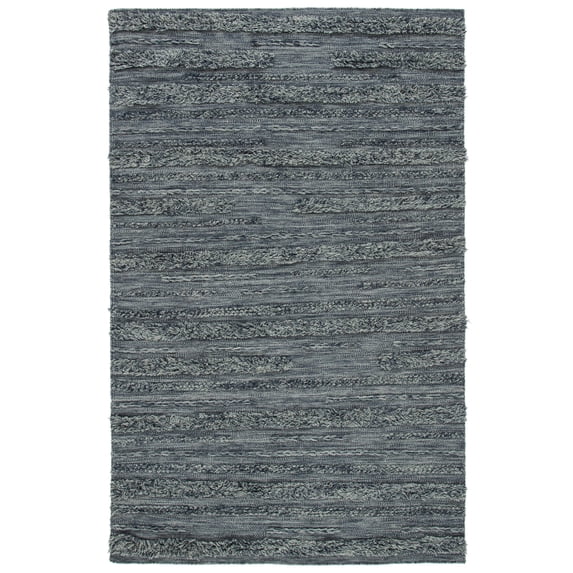 SAFAVIEH Vermont Zavanna Striped Area Rug, Charcoal/Ivory, 5' x 8'