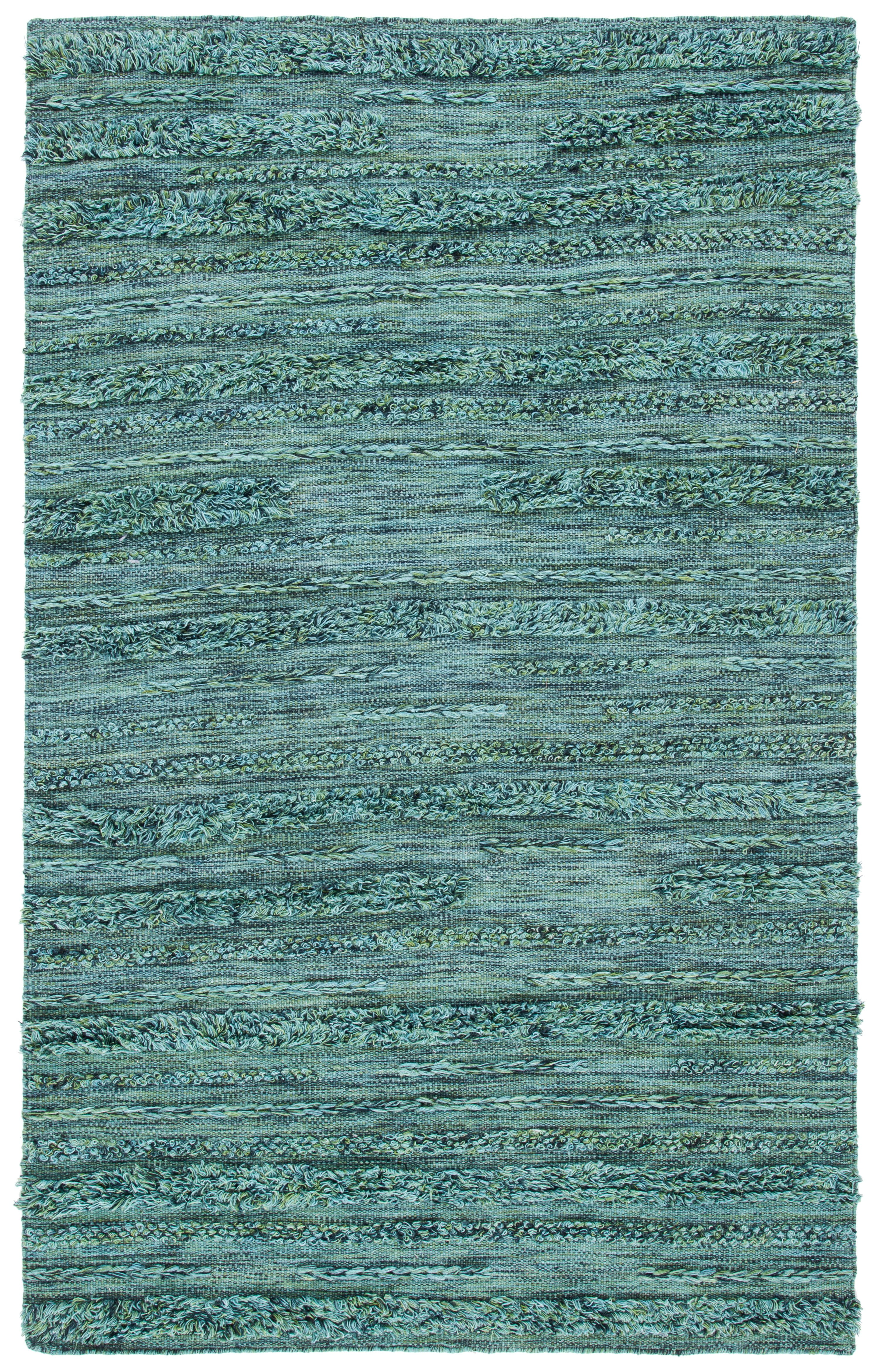 SAFAVIEH Vermont Zavanna Striped Area Rug, Dark Green/Black, 9' x 12'
