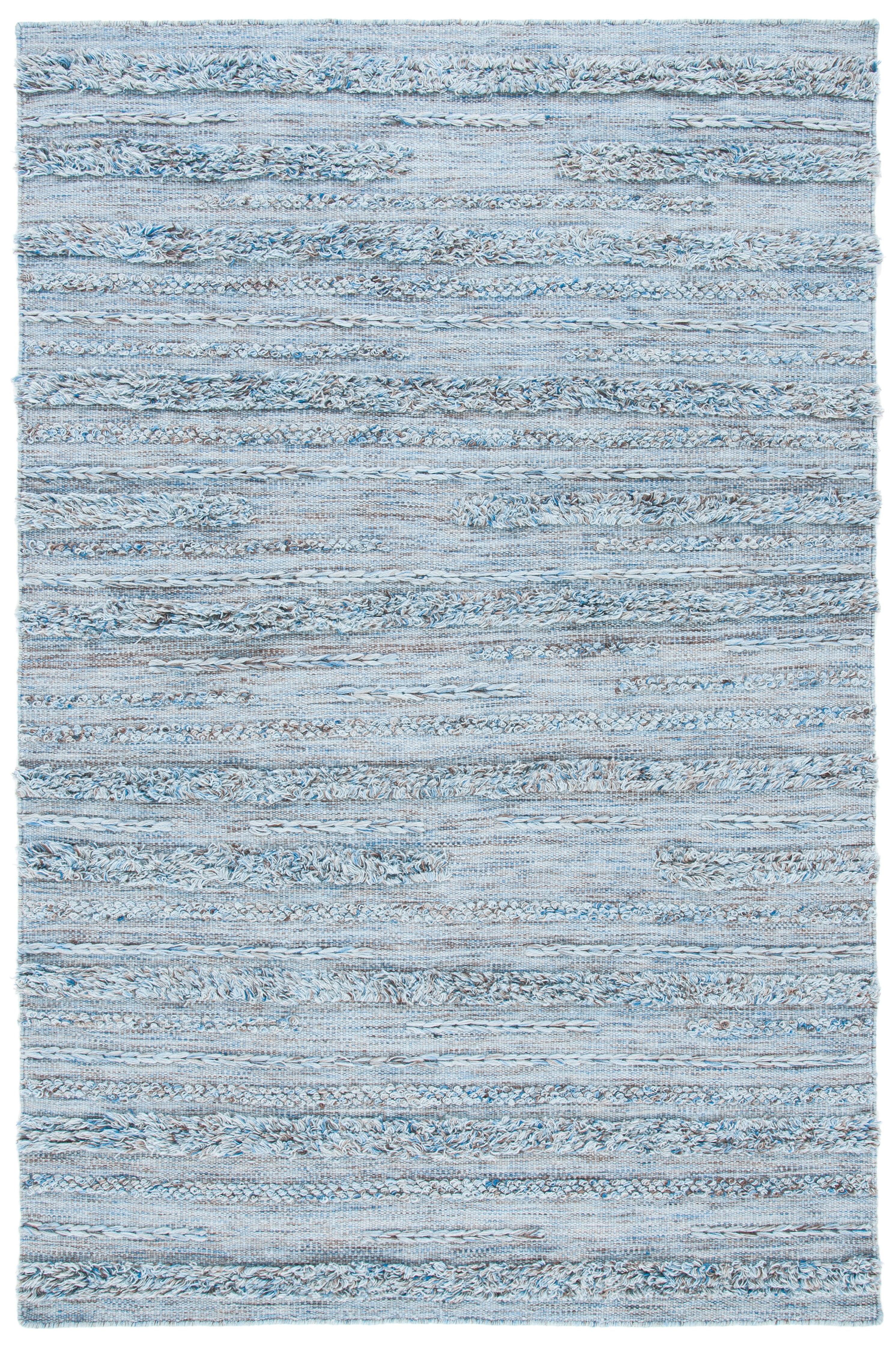 SAFAVIEH Vermont Zavanna Striped Area Rug, Grey/Blue, 4' x 6'