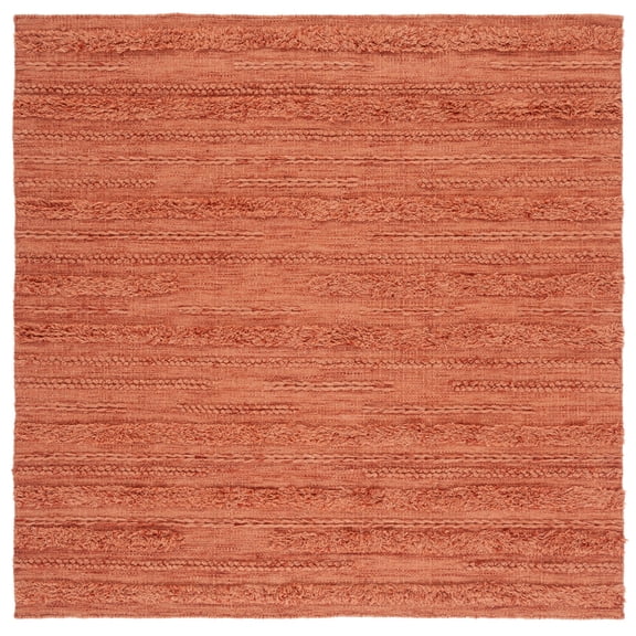 SAFAVIEH Vermont Zavanna Striped Area Rug, Rust/Orange, 8' x 8' Square