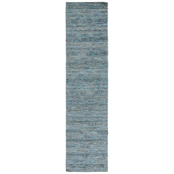 SAFAVIEH Vermont Zavanna Striped Runner Rug, Grey/Blue, 2'3" x 9'