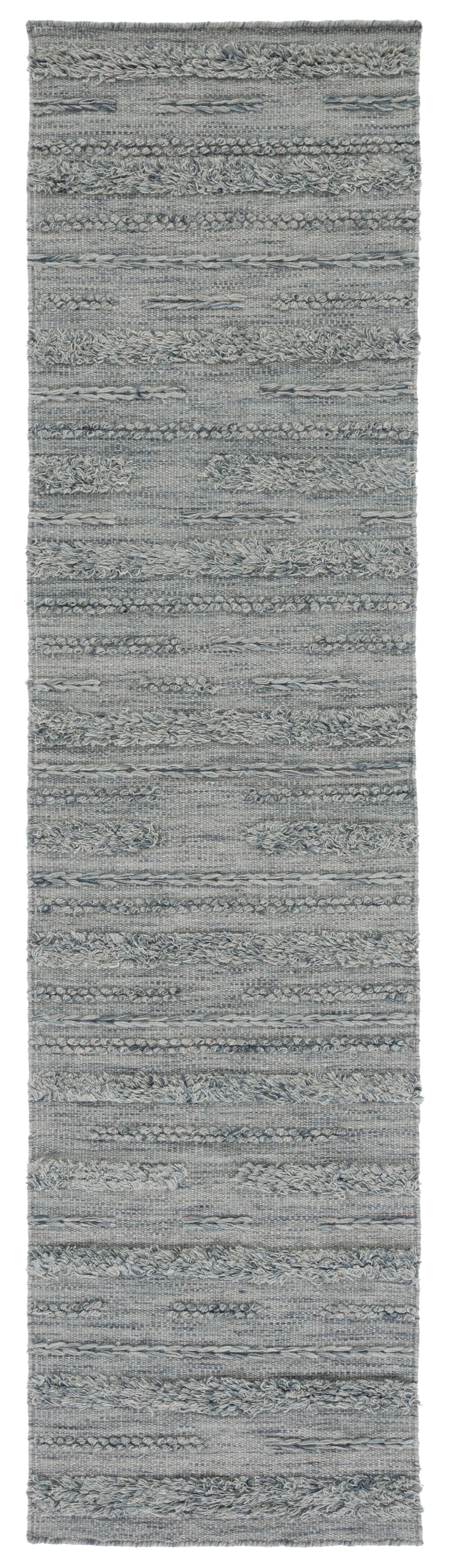 SAFAVIEH Vermont Zavanna Striped Runner Rug, Grey/Ivory, 2'3" x 9'