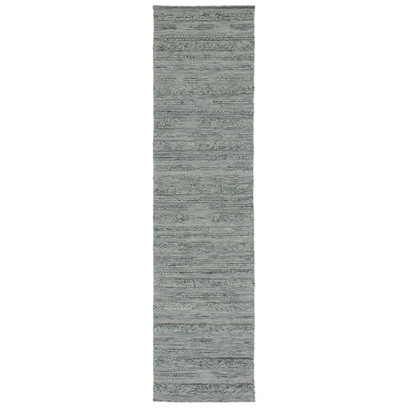 SAFAVIEH Vermont Zavanna Striped Runner Rug, Grey/Ivory, 2'3" x 9'