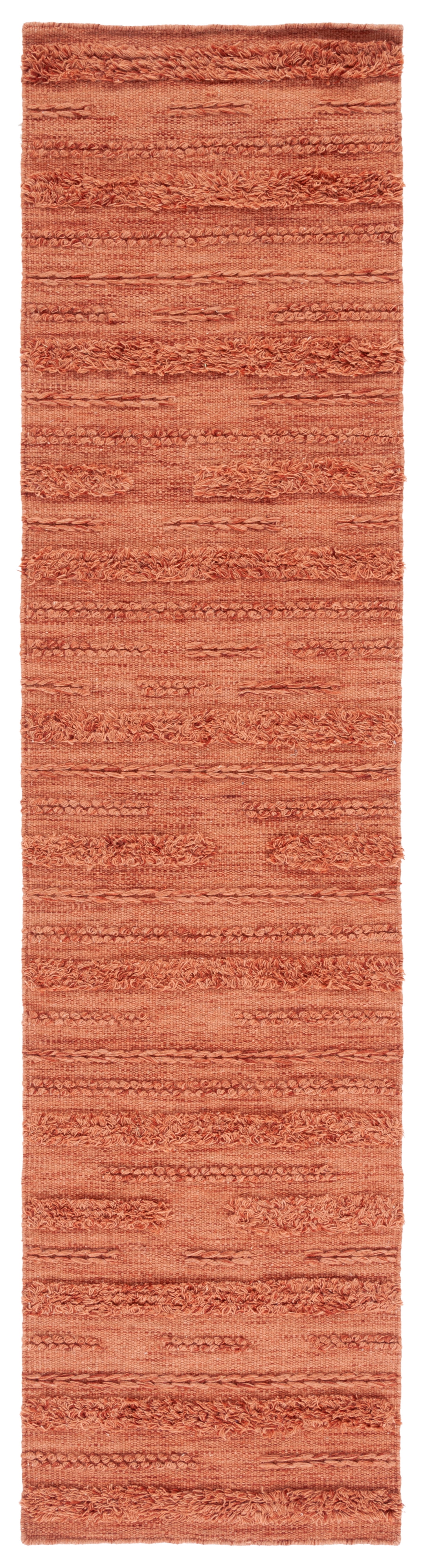 SAFAVIEH Vermont Zavanna Striped Runner Rug, Rust/Orange, 2'3" x 5'