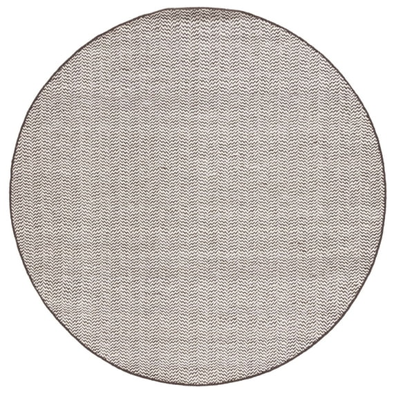 SAFAVIEH Vermont Zavia Chevron Area Rug, Brown/Ivory, 6' x 6' Round