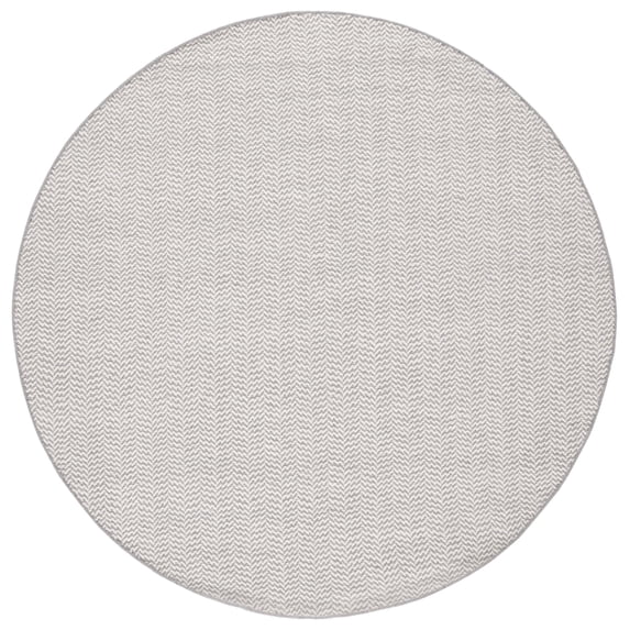 SAFAVIEH Vermont Zavia Chevron Area Rug, Grey/Ivory, 6' x 6' Round