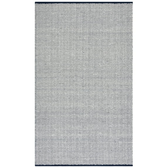 SAFAVIEH Vermont Zavia Chevron Area Rug, Navy/Ivory, 4' x 6'