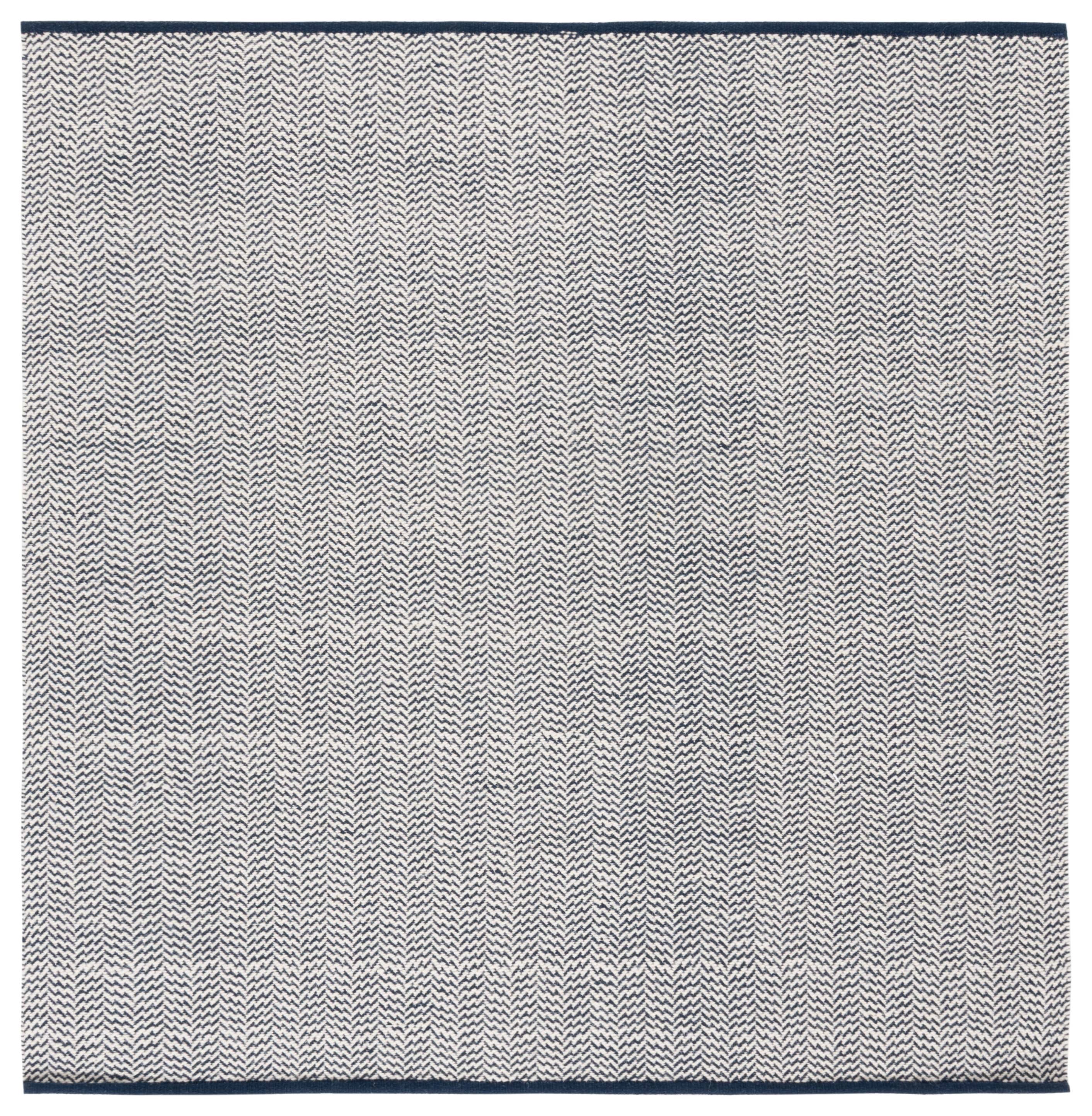 SAFAVIEH Vermont Zavia Chevron Area Rug, Navy/Ivory, 6' x 6' Square