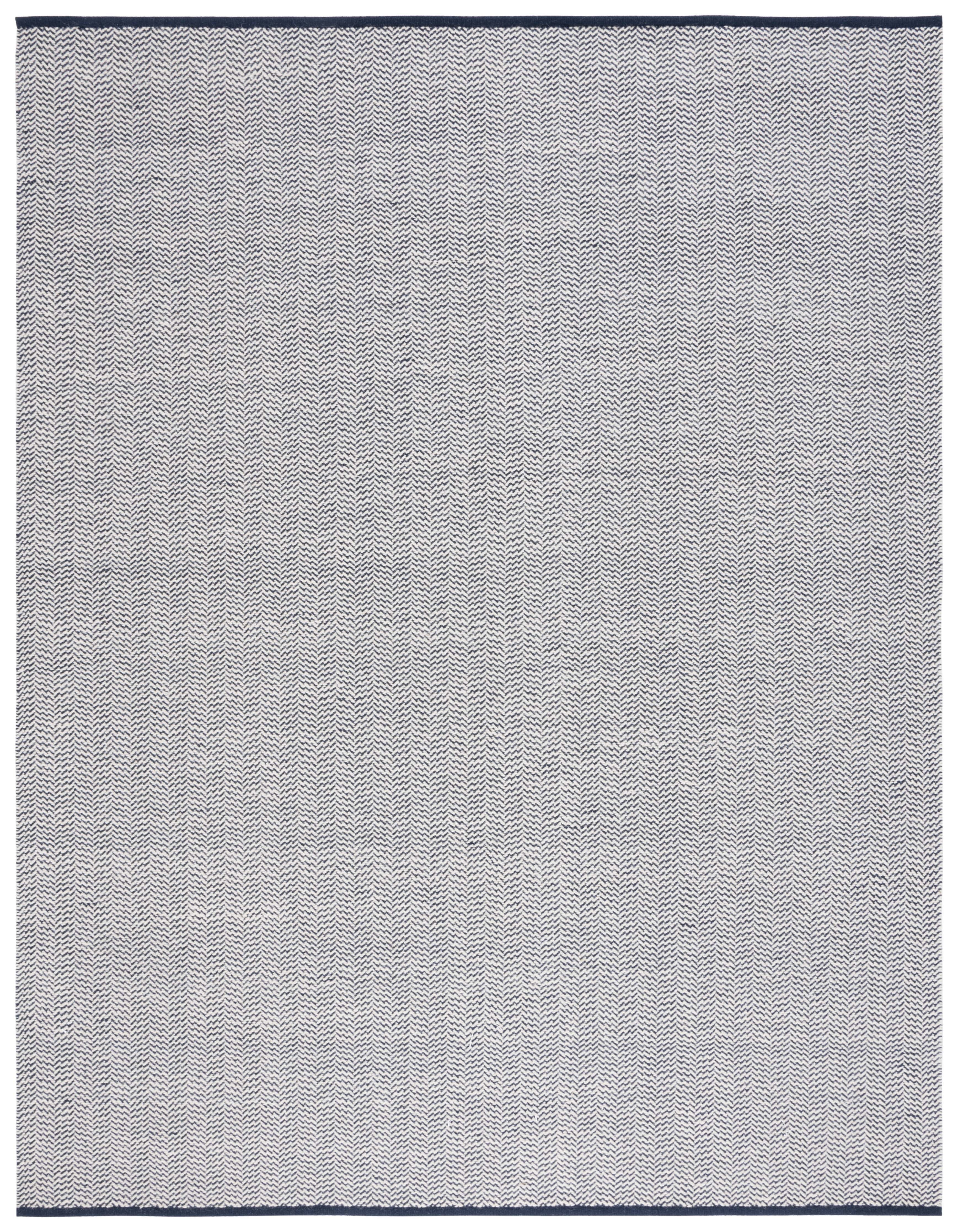 SAFAVIEH Vermont Zavia Chevron Area Rug, Navy/Ivory, 8' x 10'