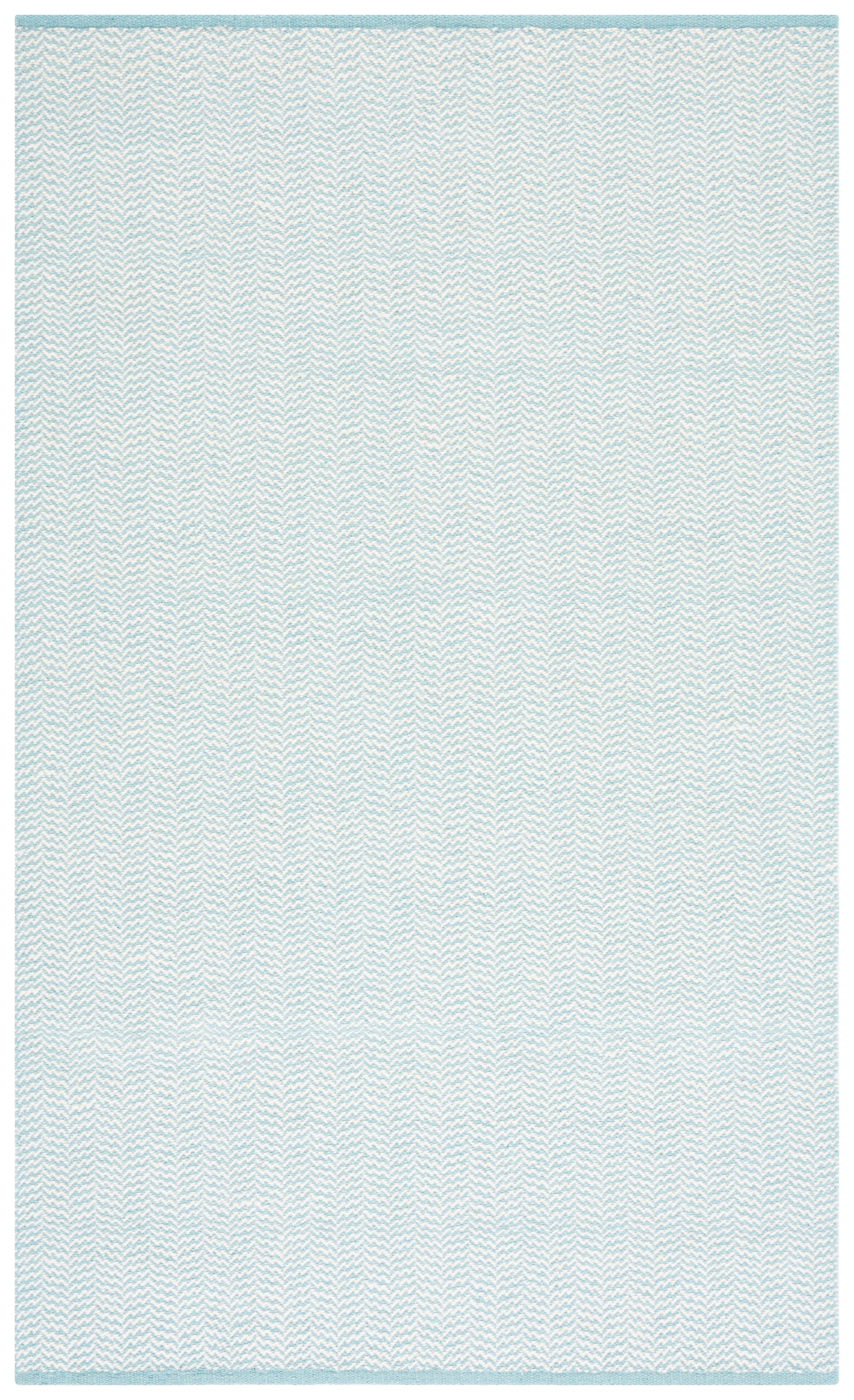 SAFAVIEH Vermont Zavia Chevron Area Rug, Teal/Ivory, 4' x 6'