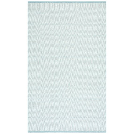 SAFAVIEH Vermont Zavia Chevron Area Rug, Teal/Ivory, 5' x 8'
