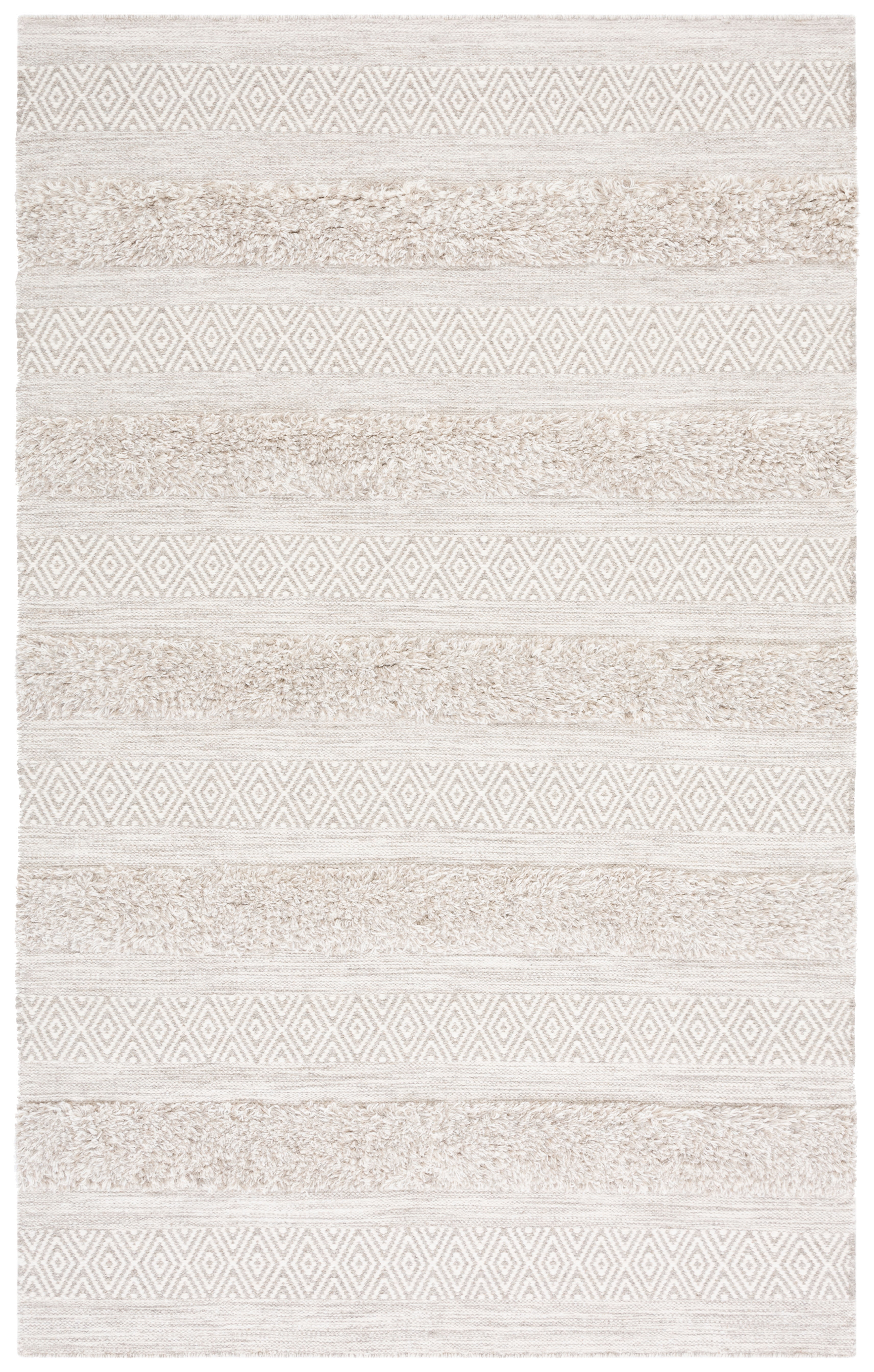 SAFAVIEH Vermont Zavier Stripe Area Rug, Beige/Grey, 6' x 9'