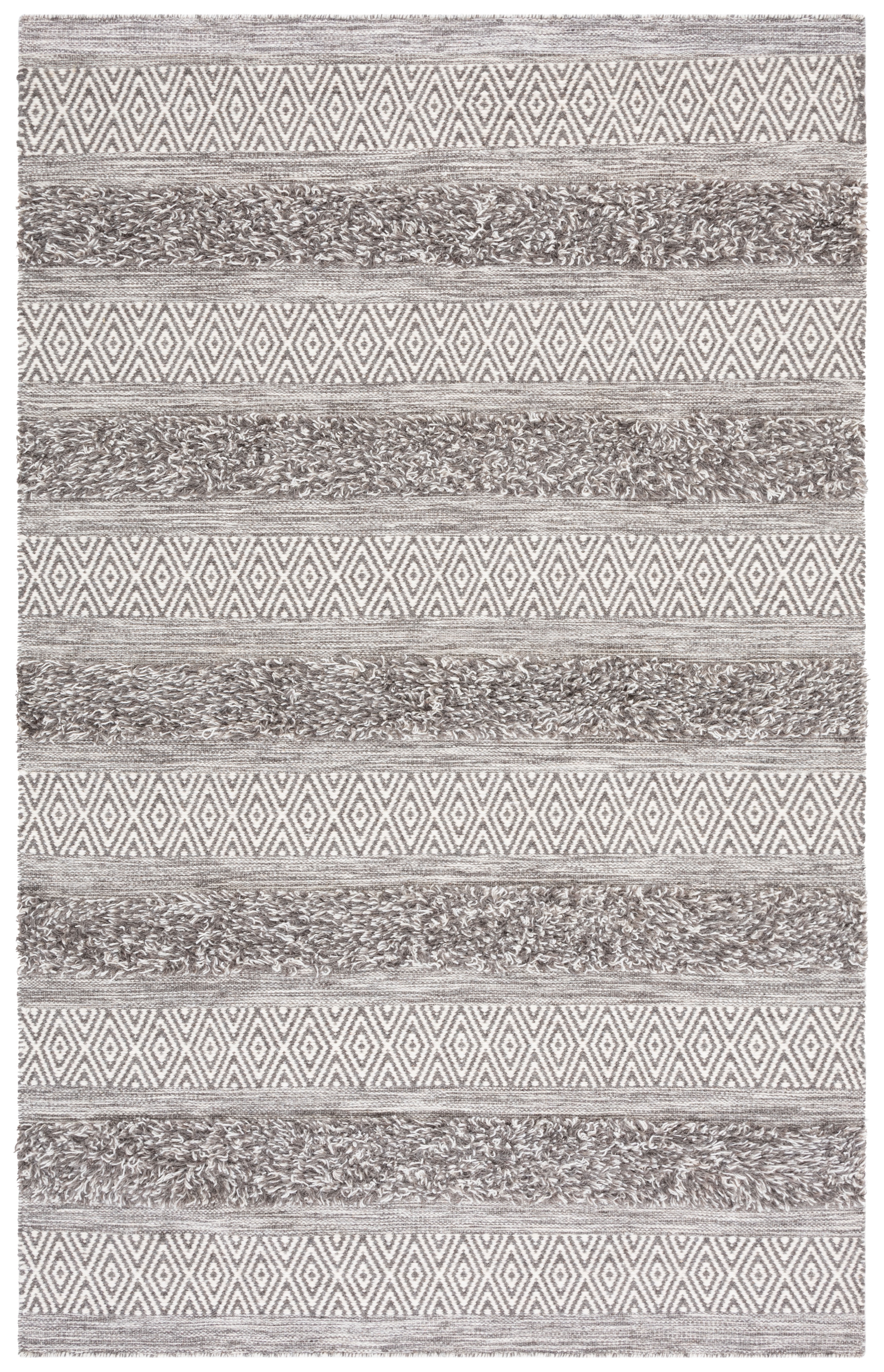 SAFAVIEH Vermont Zavier Stripe Area Rug, Brown/Ivory, 4' x 6'