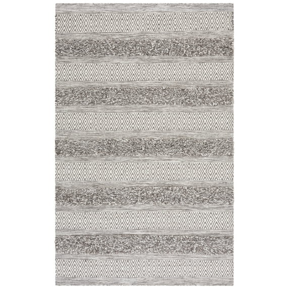 SAFAVIEH Vermont Zavier Stripe Area Rug, Brown/Ivory, 4' x 6'