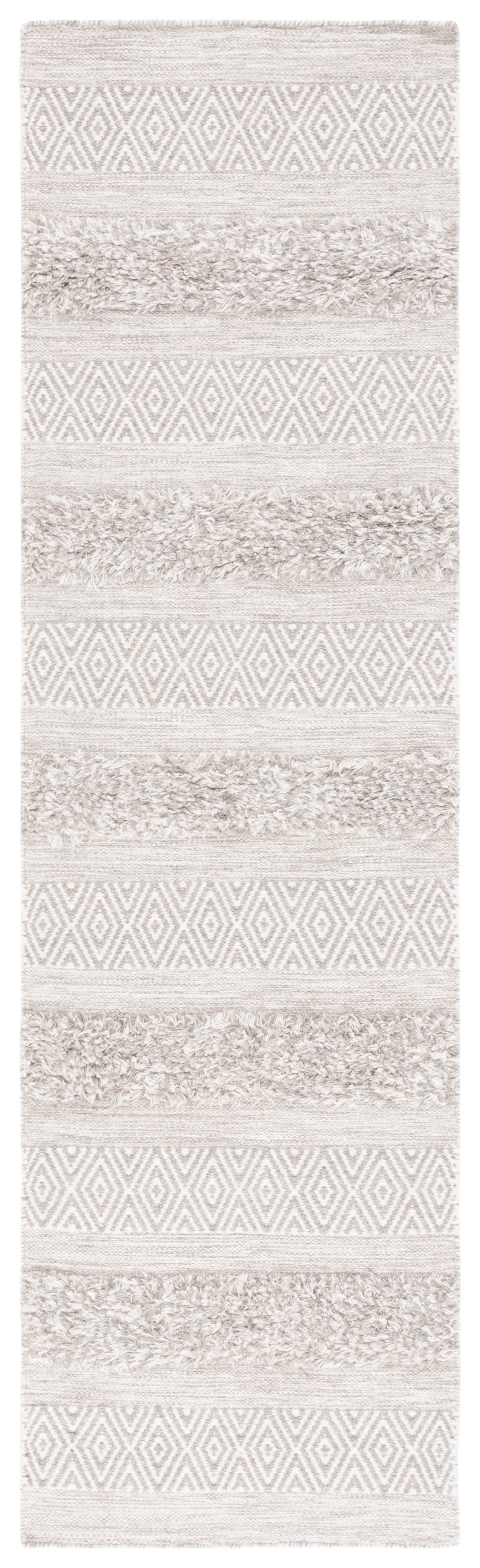 SAFAVIEH Vermont Zavier Stripe Runner Rug, Beige/Grey, 2'3" x 8'