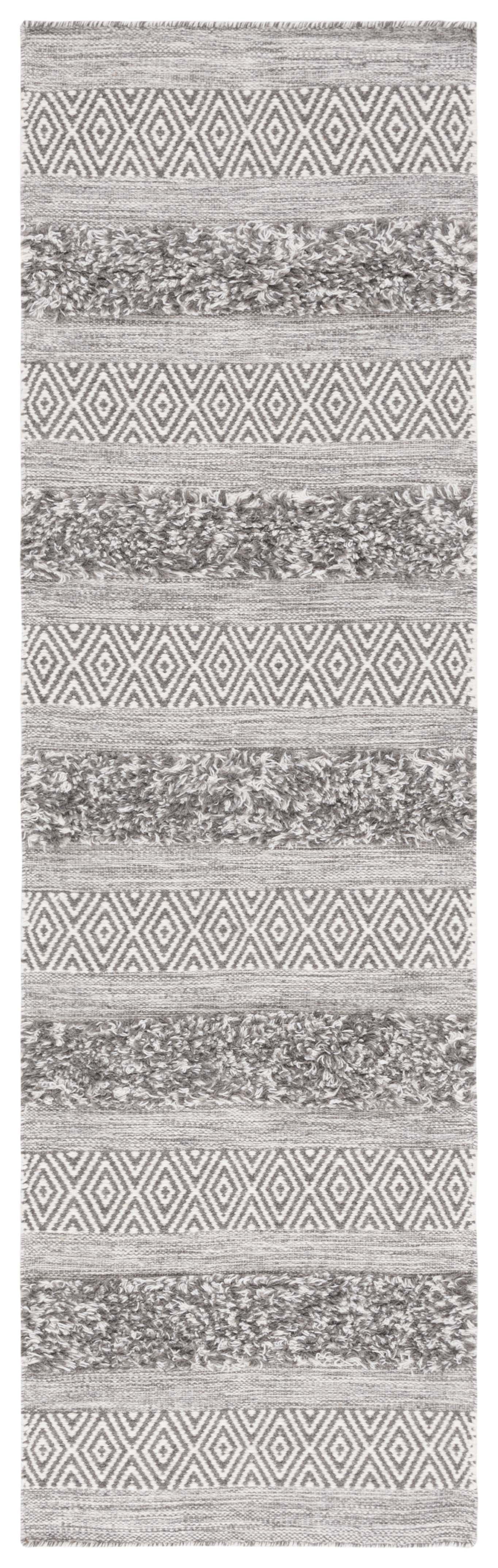 SAFAVIEH Vermont Zavier Stripe Runner Rug, Brown/Ivory, 2'3" x 8'