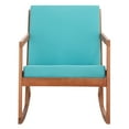 thumbnail image 1 of SAFAVIEH Vernon Outdoor Patio Rocking Chair, Natural/Aqua, 1 of 11