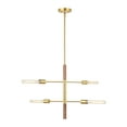 thumbnail image 1 of SAFAVIEH Viceroy 4-Light Brass Metal Pendant Light with Shade, 1 of 8