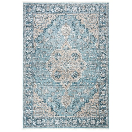 SAFAVIEH Victoria Jackalyn Floral Bordered Area Rug, Blue/Grey, 12' x 16'