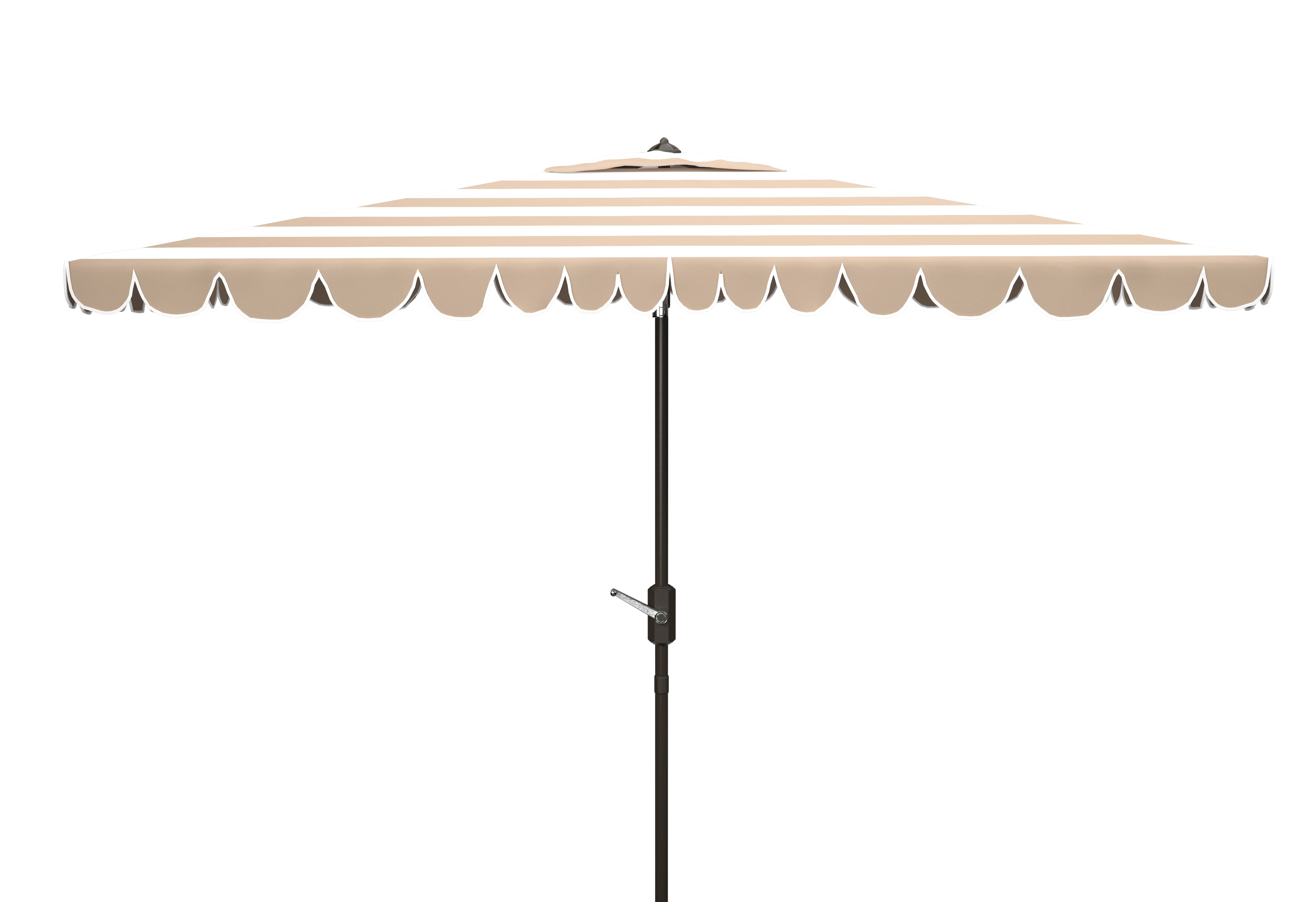 SAFAVIEH Vienna 6.5' X 10' Market Crank Patio Umbrella, Beige
