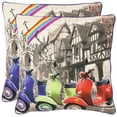 thumbnail image 1 of SAFAVIEH Vienna Printed Pattern Pillow, 18" x 18", Multi/Beige, Set of 2, 1 of 4