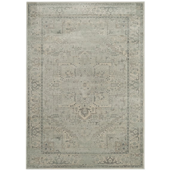 SAFAVIEH Vintage Adrian Bordered Area Rug, Light Blue, 4' x 5'7"