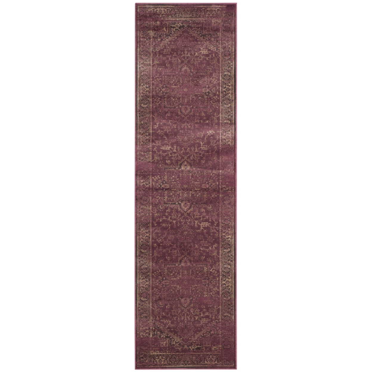 SAFAVIEH Vintage Adrian Traditional Runner Rug, Raspberry, 2'2" x 8'