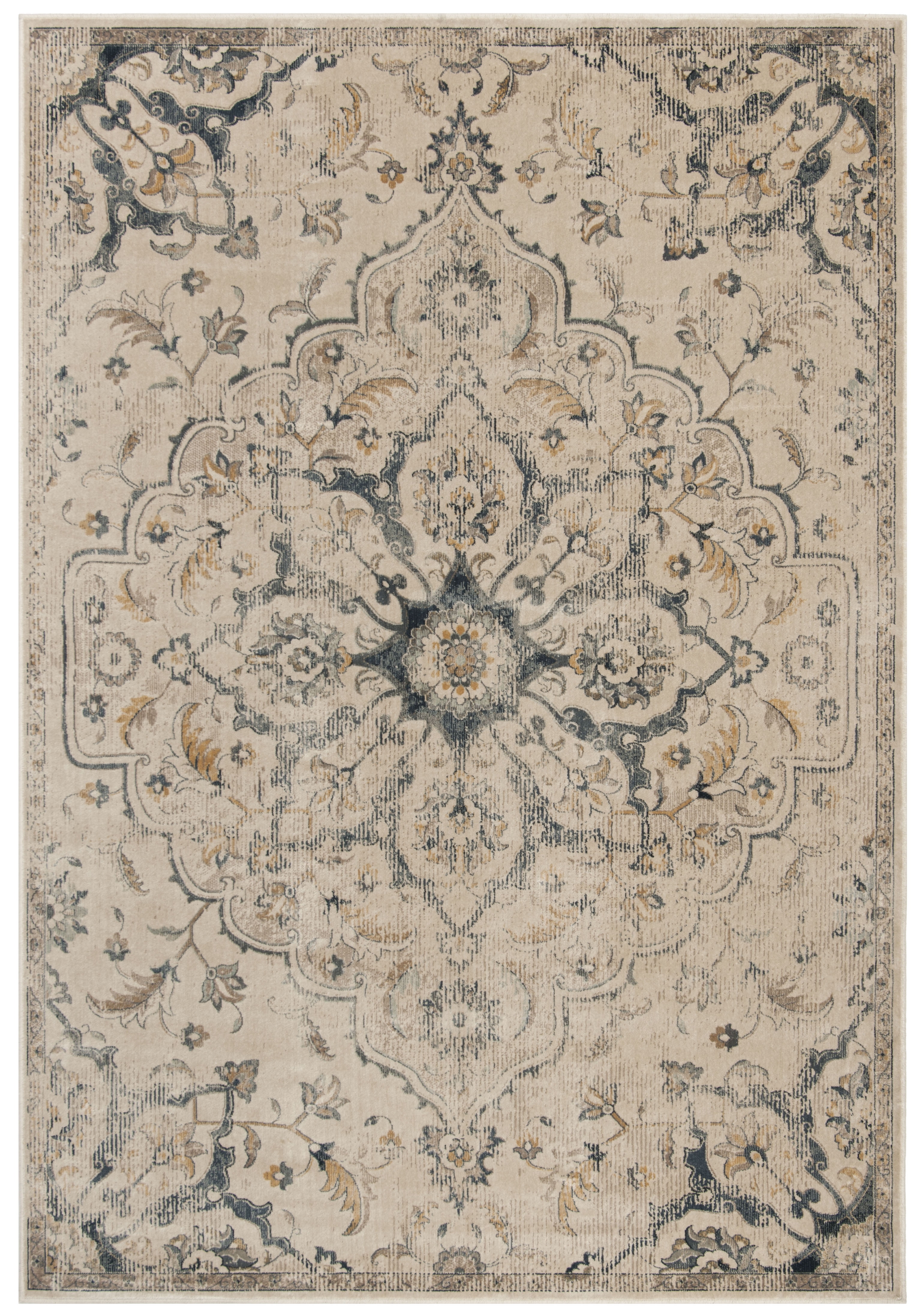 Elysian Light Blue Vintage Viscose Area Rug - 3'3" x 4'7"