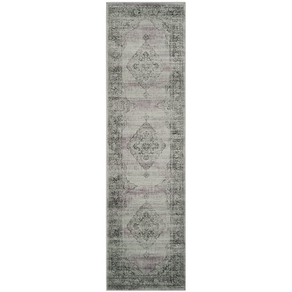 SAFAVIEH Vintage Cahir Traditional Runner Rug, Light Grey, 2'5" x 7'6"