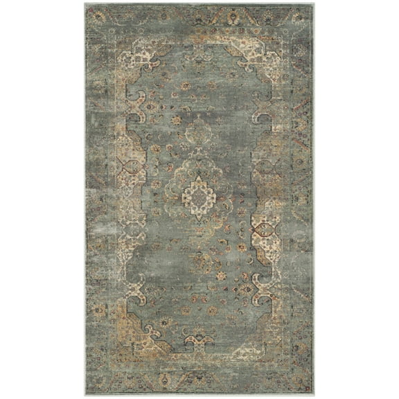 SAFAVIEH Vintage Cennetig Traditional Area Rug, Grey/Multi, 4' x 5'7"