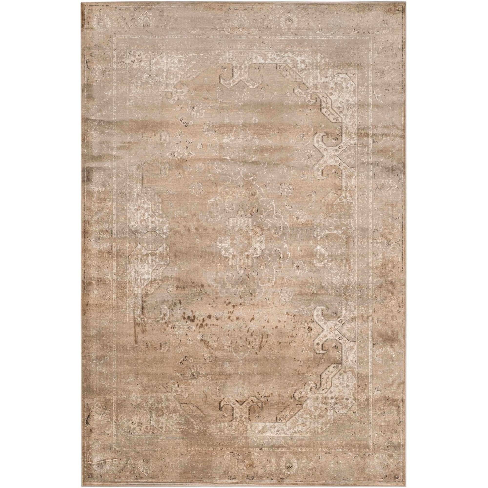 Vintage Mouse Rectangular Hand-knotted Viscose Area Rug