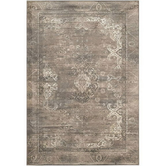 SAFAVIEH Vintage Cennetig Traditional Area Rug, Soft Anthracite, 4' x 5'7"