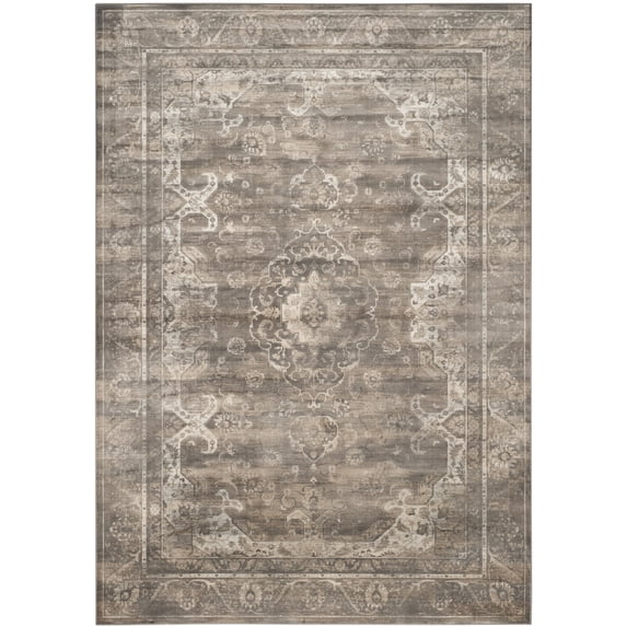 SAFAVIEH Vintage Cennetig Traditional Area Rug, Soft Anthracite, 6'7" x 9'2"