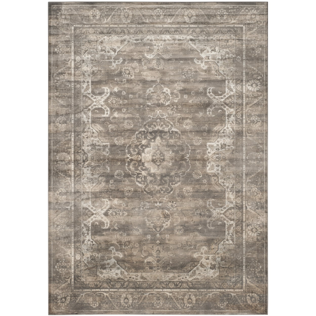 SAFAVIEH Vintage Cennetig Traditional Area Rug, Soft Anthracite, 8' x 10'