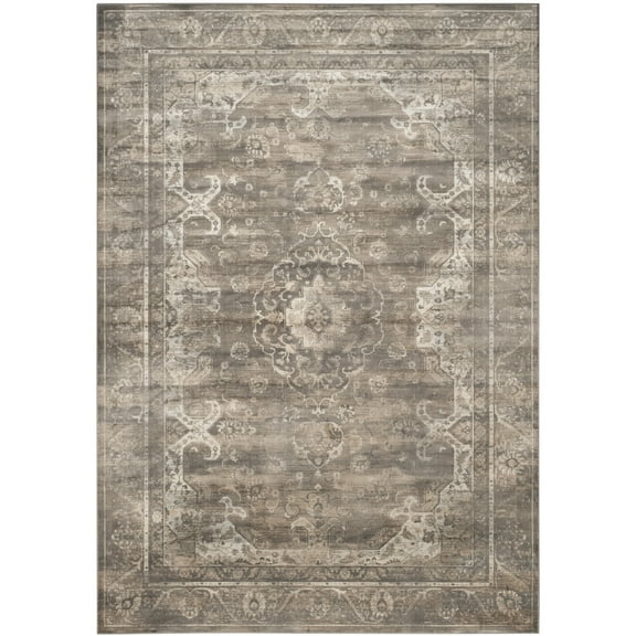 SAFAVIEH Vintage Cennetig Traditional Area Rug, Soft Anthracite, 9' x 12'