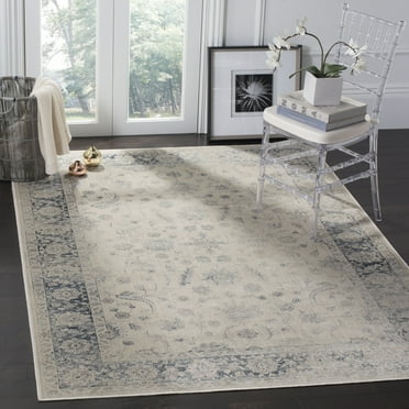 SAFAVIEH Vintage Daven Traditional Area Rug, Stone/Blue, 4' x 5'7"