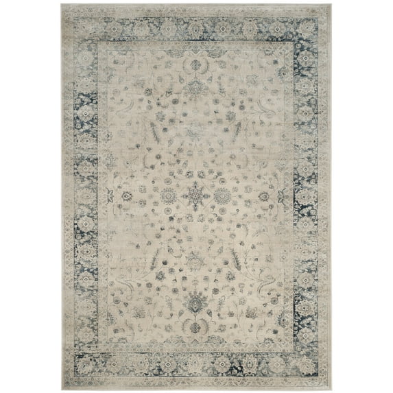 SAFAVIEH Vintage Daven Bordered Area Rug, Stone/Blue, 8' x 10'