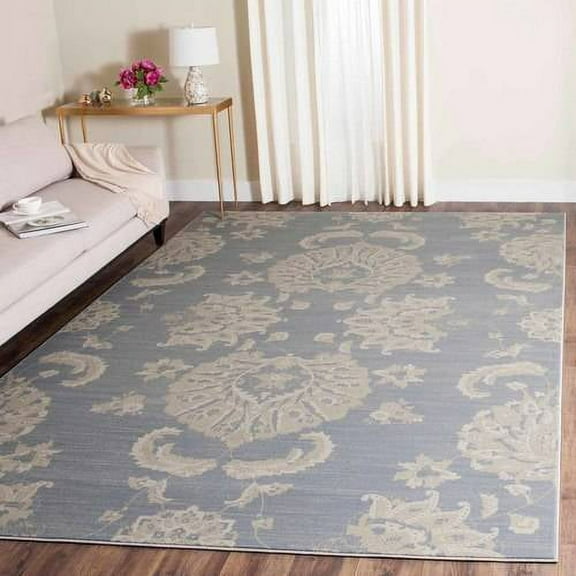 SAFAVIEH Vintage Desmond Floral Area Rug, Light Blue/Ivory, 4' x 5'7"