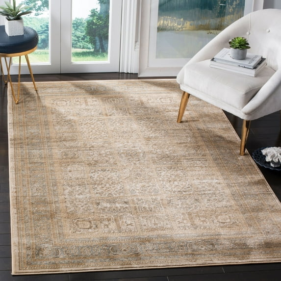 SAFAVIEH Vintage Dusko Traditional Area Rug, Ivory/Light Blue, 8' x 11'