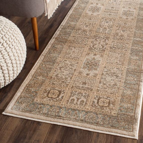 SAFAVIEH Vintage Dusko Traditional Runner Rug, Ivory/Light Blue, 2'2" x 8'