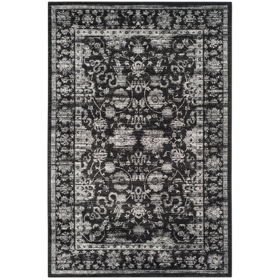 SAFAVIEH Vintage Embla Traditional Area Rug, Black/Light Grey, 3'3" x 5'3"