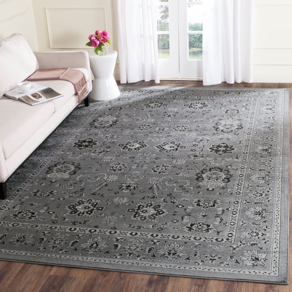 SAFAVIEH Vintage Embla Traditional Area Rug, Dark Grey/Light Grey, 9' x 12'