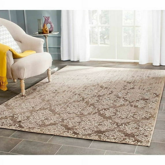 SAFAVIEH Vintage Ernestine Damask Area Rug, Mouse, 3'3" x 5'7"