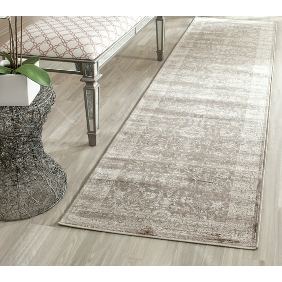 SAFAVIEH Vintage Fenton Traditional Runner Rug, Brown/Ivory, 2'2" x 12'