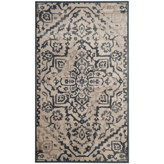SAFAVIEH Vintage Flint Traditional Area Rug, Cream/Blue, 3'3" x 5'7"