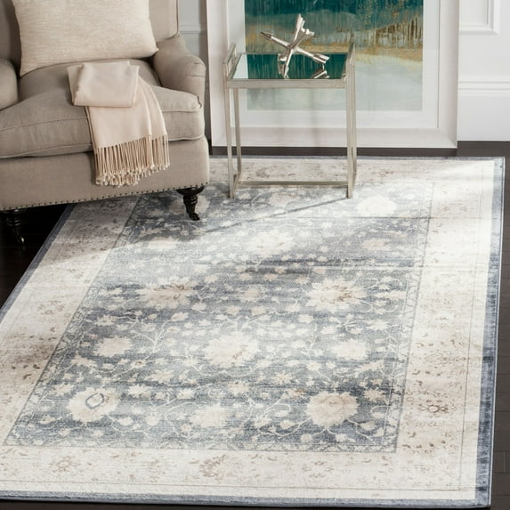 SAFAVIEH Vintage Frigg Traditional Area Rug, Dark Grey/Cream, 5'1" x 7'7"