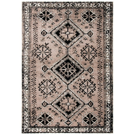 SAFAVIEH Vintage Hamadan Blathnaid Oriental Area Rug, Brown/Black, 5'3" x 7'6"