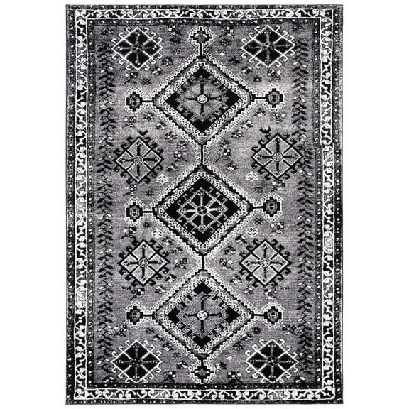 SAFAVIEH Vintage Hamadan Blathnaid Oriental Area Rug, Grey/Black, 5'3" x 7'6"