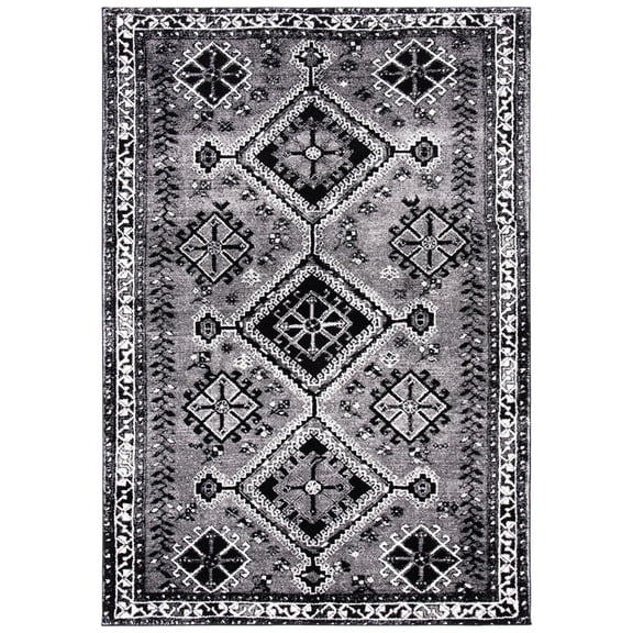 SAFAVIEH Vintage Hamadan Blathnaid Oriental Area Rug, Grey/Black, 8' x 10'